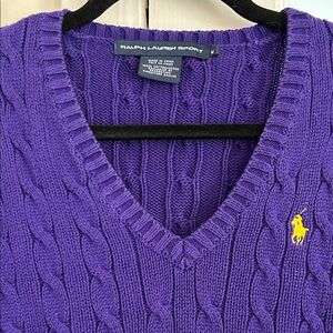 Ralph Lauren Sport Cable knit V-Neck Sweater